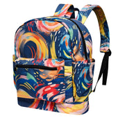 Cristina Backpack - Coloured Waves Print