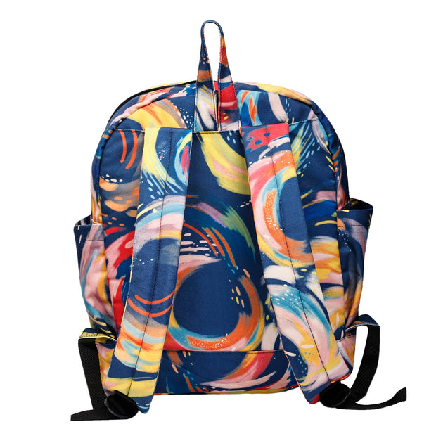Cristina Backpack - Coloured Waves Print