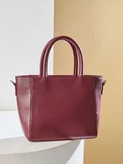 Shell hand-held bag Burgundy