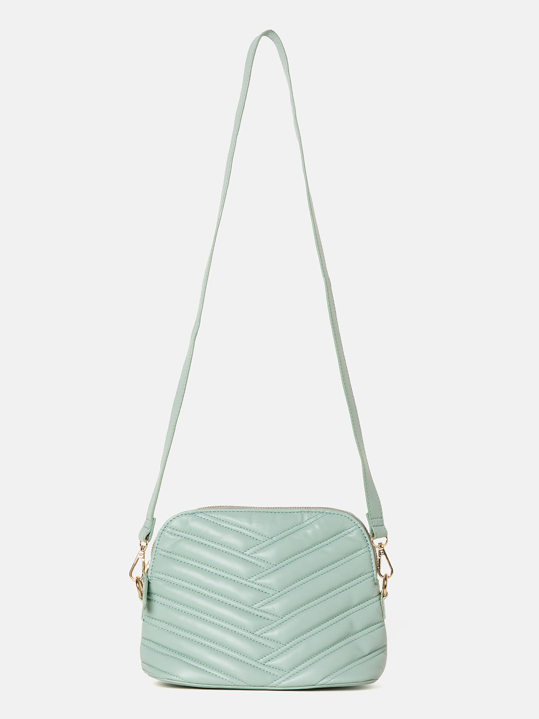 Quilted sling bag Green