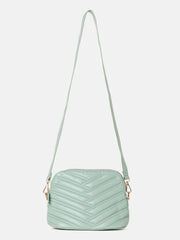 Quilted sling bag Green
