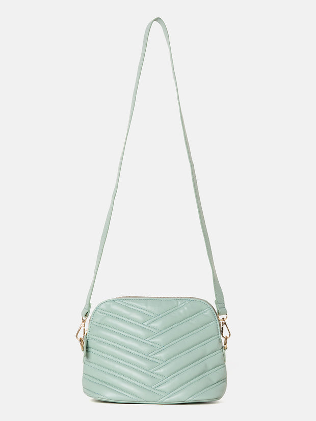 Quilted sling bag Green