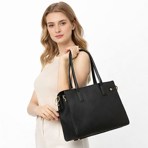 Aurélia Structured Black Tote bag