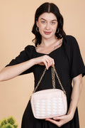 Light Pink Handwoven Handbag - Sofia