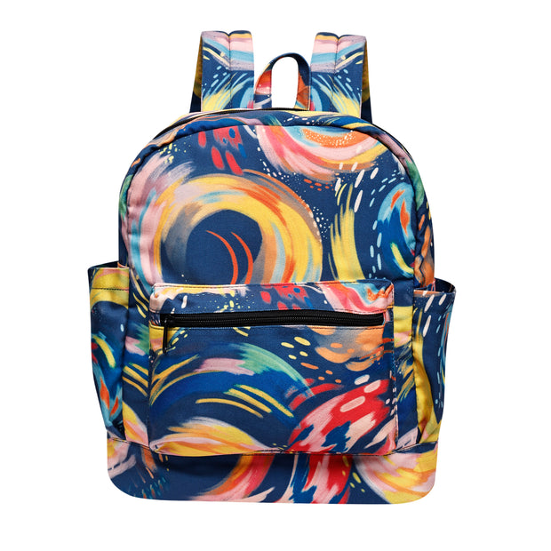 Cristina Backpack - Coloured Waves Print