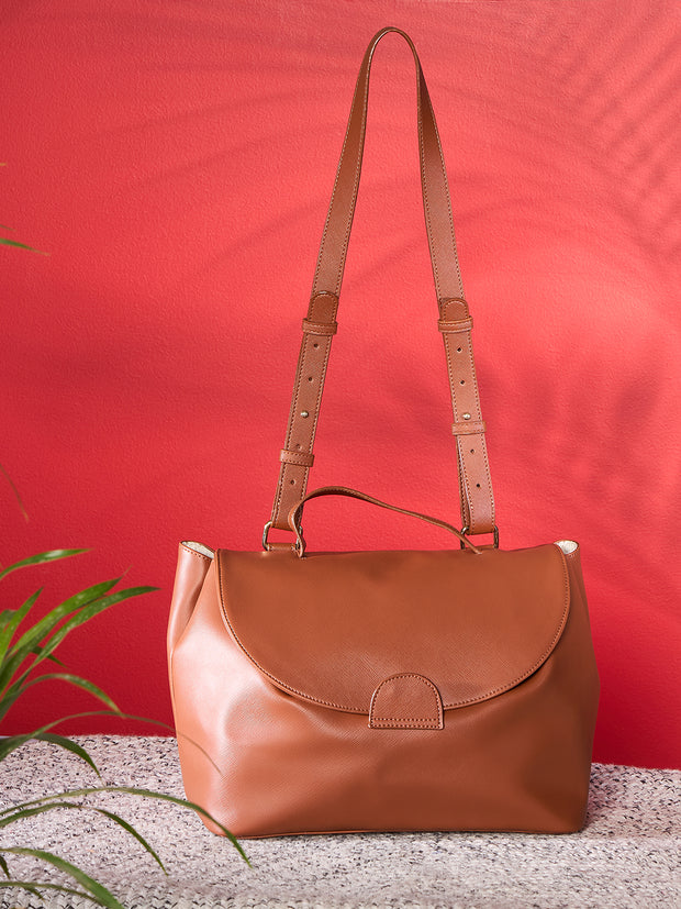Tulip handbag Tan