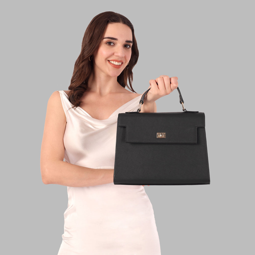 The Metropolitan Top Handle Bag Black