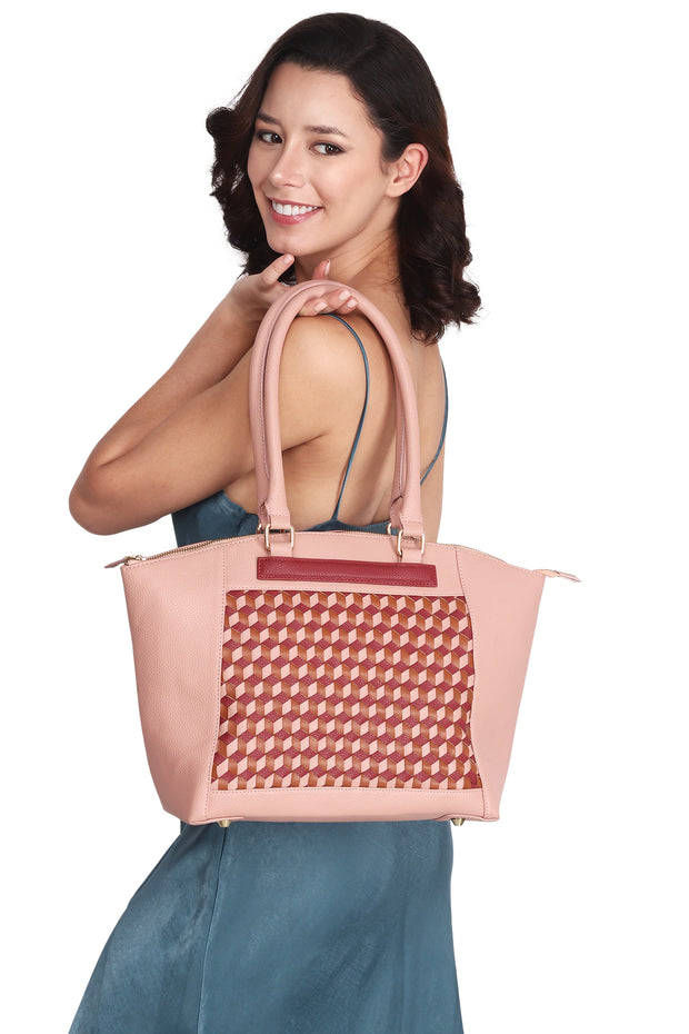 Olivia Tote Handbag - Pink