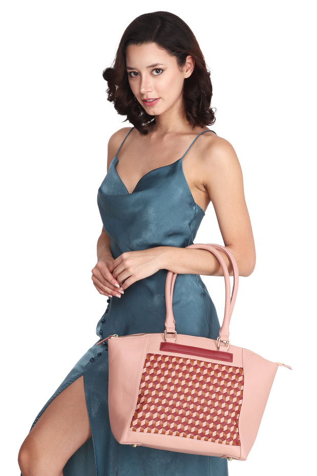 Olivia Tote Handbag - Pink