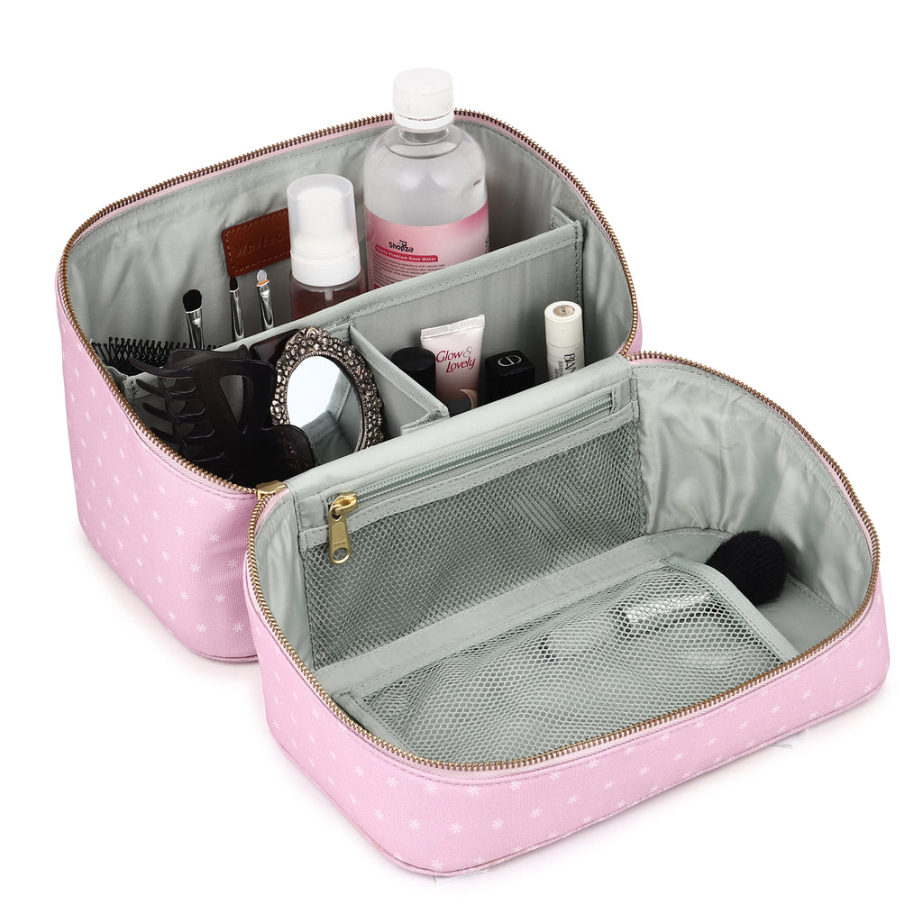 Light Pink Medium Cosmetic Organiser - Asterisk