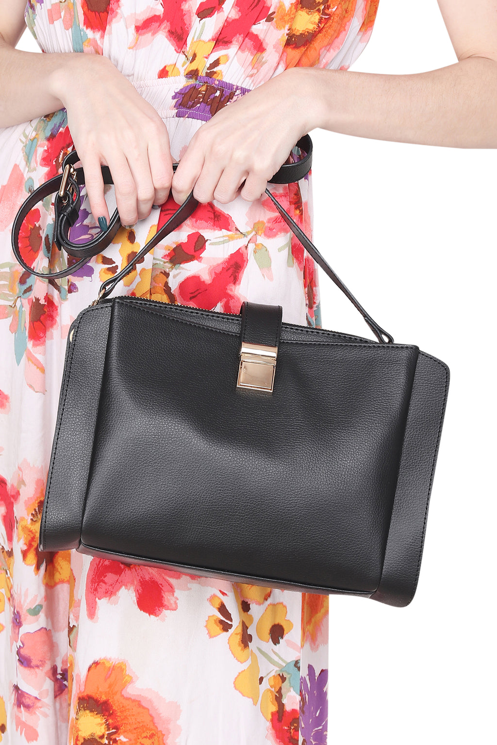 Martina Satchel Bag - Black
